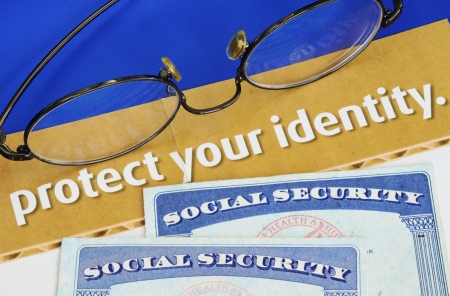 Protect personal identity concept of privacy theftの写真素材