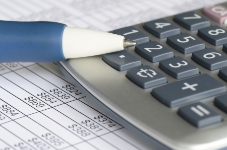 Analyzing financial data concept of accounting and auditingの写真素材