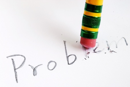 Erase problem concept of solving the problemの写真素材
