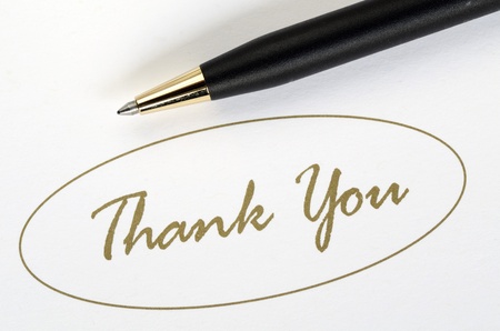 The words Thank You concepts of appreciation and thankfulnessの写真素材