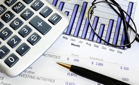Monitoring the business performance concept of investment and business growthの写真素材
