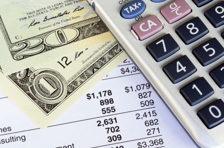 Concept of financial analysis, stock market charts, and business growthの写真素材