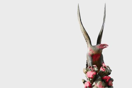 Gothic Eagle on Whiteの写真素材