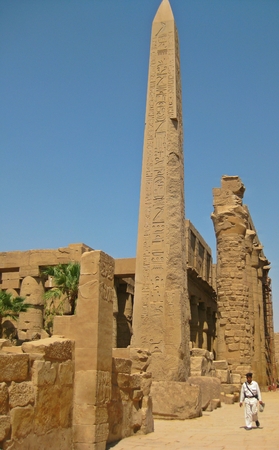 Egyptian Security patrols the ruins.のeditorial素材
