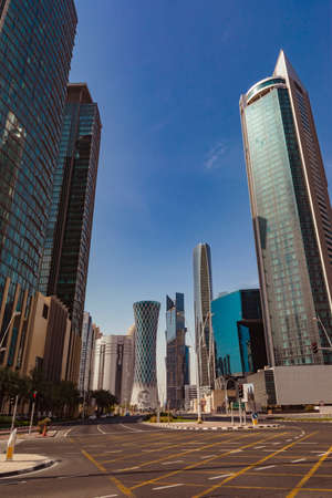 Modern towers in arabic city, doha, Qatar.