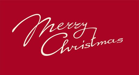 Merry Christmas lettering. Hand written text . Vector illustration.のイラスト素材