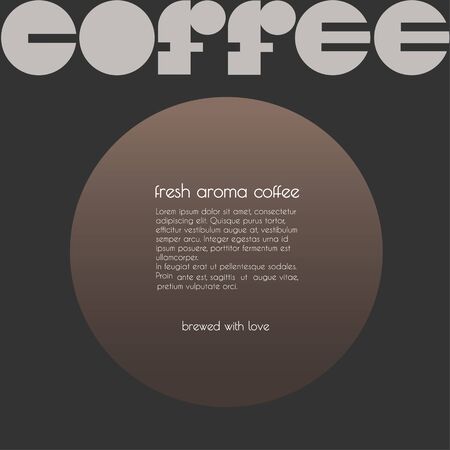Poster with coffee cup. Top view. Vector illustration.のイラスト素材