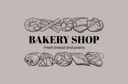 Bakery shop logo design template.Vintage vector illustration.