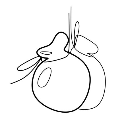 Scamorza italian cheese. Outline illustration on white background..のイラスト素材