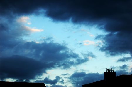 Dark majectic stormy clouds.の写真素材