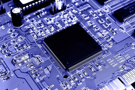 Close up of Computer Circuit Boardの写真素材