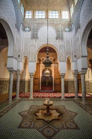 Popular landmark - Mausoleum of Moulay Idris in Meknes, Morocco.