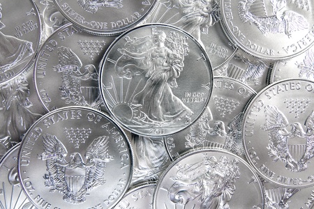 2011 Uncirculated American Silver Eagle Coinsの写真素材