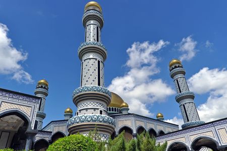 Jame'Asr Hassanil Bolkiah Mosque in Bruneiの写真素材