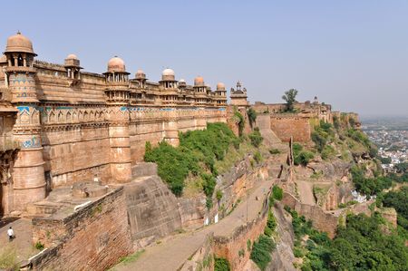 Famous Gwalior fort in Madhya Pradesh, India.の写真素材