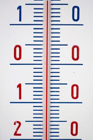 Detail of mercury thermometer with Celsius degrees.の写真素材