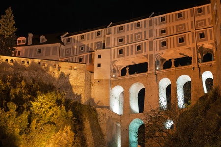 CESKY KRUMLOV, CZECH REPUBLIC - 23 OCTOBER, 2010: Picture of historic Castle in UNESCO city Cesky Krumlov on October 23, 2010. Cesky Krumlov is a UNESCO World Heritage Site since 1992.のeditorial素材