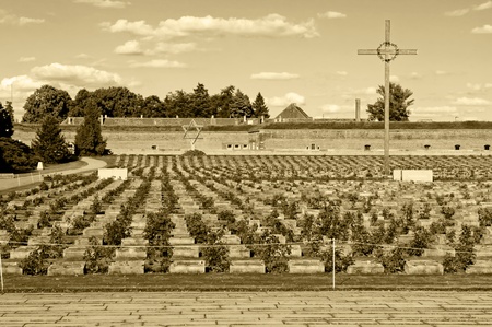 Old fort in Terezin, Czech Republic. In nowadays this is a part of memorial monument for the Jewish ghetto which Terezin was during the WWII.のeditorial素材
