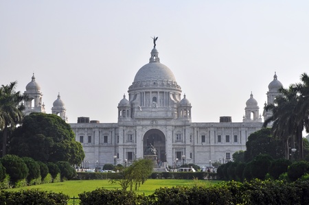 Victoria Memorial in Kolkata, India. Officially the Victoria Memorial Hall is a memorial building dedicated to Victoria, Queen of the United Kingdom.のeditorial素材
