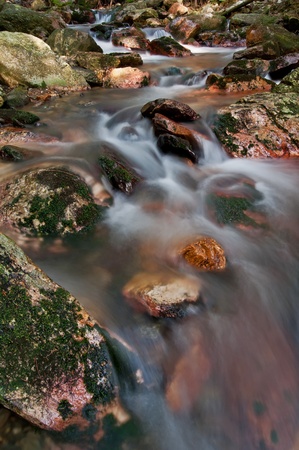 View of beautiful waterfall during the daytime.の写真素材
