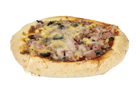 Pizza isolated on a white background の写真素材
