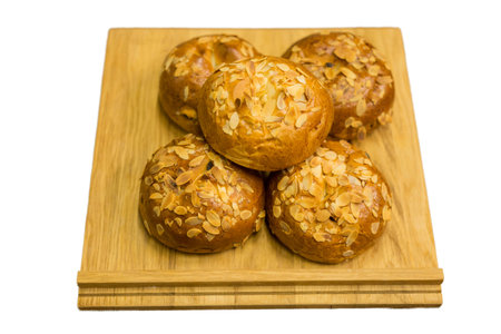 Sweet breads isolated on a white background.の写真素材
