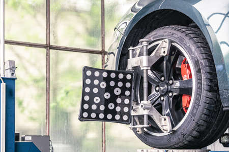 fixing your car at the garage by a mechanicの写真素材