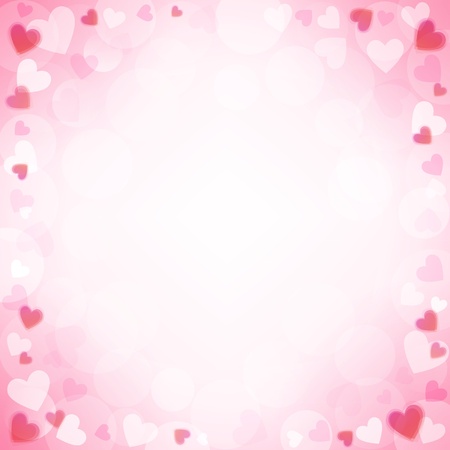 background with beautiful pink heartsのイラスト素材