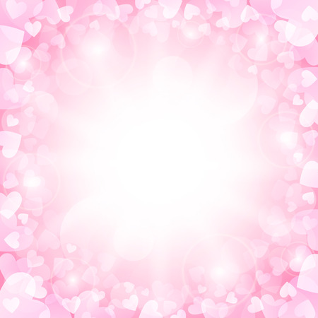 Vector background with pink hearts for Valentines dayのイラスト素材