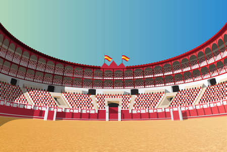 Spanish bullfight arenaのイラスト素材