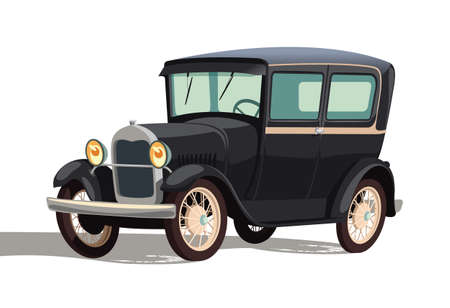 Old black carのイラスト素材