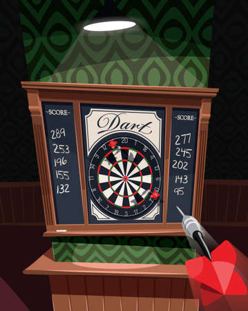 Dart board in puのイラスト素材