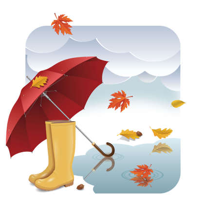 Autumn illustrationのイラスト素材