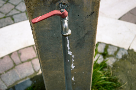 fountain open dripping, clean waterの写真素材