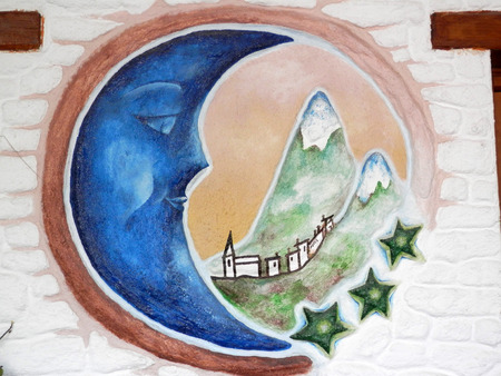 Hotel Sign in Pampanaira, Andaluciaのeditorial素材