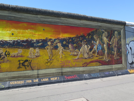 Colourfull section of Berlin wall, Germanyのeditorial素材