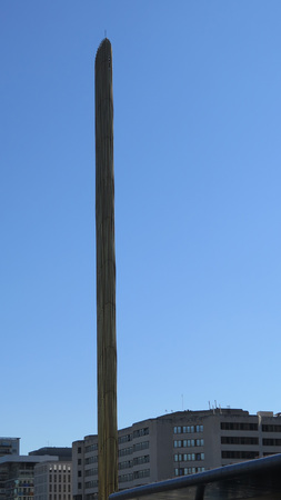Spain, Madrid, Plaza de Castilla, Europe Gate, Calatrava obelisc designed by Santiago Calatrava and built in 2008のeditorial素材