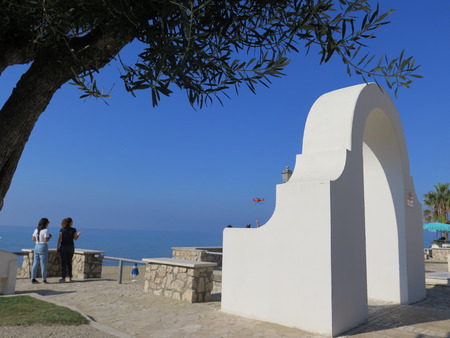 Sperlonga, Italy - October 17, 2017: Architectural detail of one of many arches seen in Sperlonga, Latina region, Italyのeditorial素材