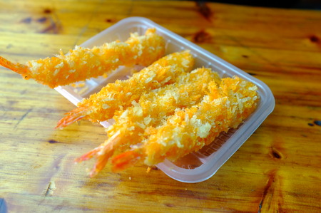 Chinese fried shrimpsの写真素材