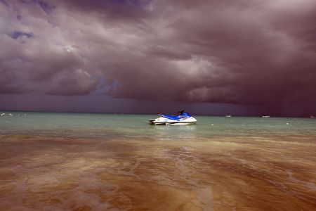 jetski storm   の写真素材
