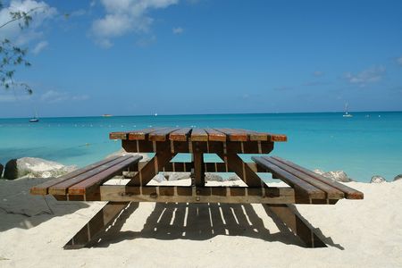 summer lunch on an island                               