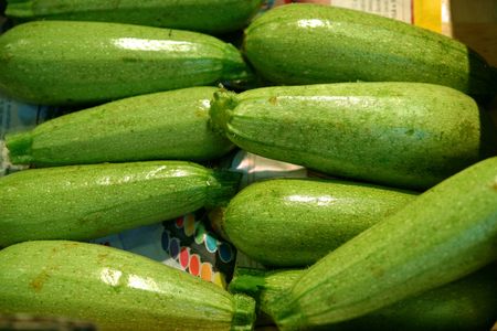                       ripe courgettes         の写真素材