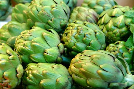                                green artichokesの写真素材