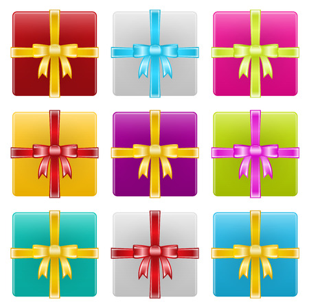 Gift Boxes, Ribbon, Celebrationのイラスト素材