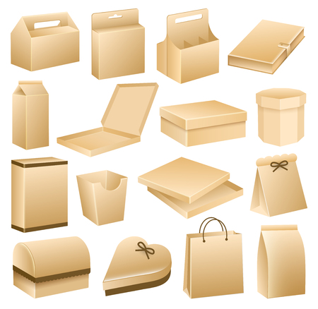 Packaging Boxes, Product Containers, Businessのイラスト素材