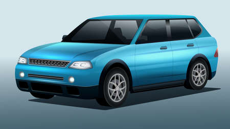 Realistic suv car vectorのイラスト素材