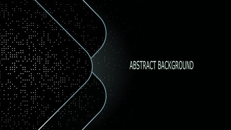 Abstract background with dynamic particles. Futuristic technology style. Vector illustration.のイラスト素材