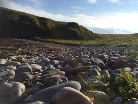 Beach stones in Scotlandの写真素材