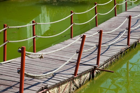 Floating footbridgeの写真素材