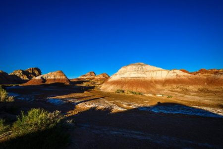 The Wucai City Scenic Area near Urumqi, Xinjiang, has a magnificent and dazzling Danxia landform.の写真素材